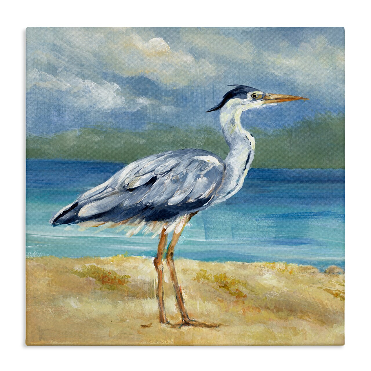 Stupell Industries Heron by the Sea Canvas Wall Art Design by Lanie Loreth